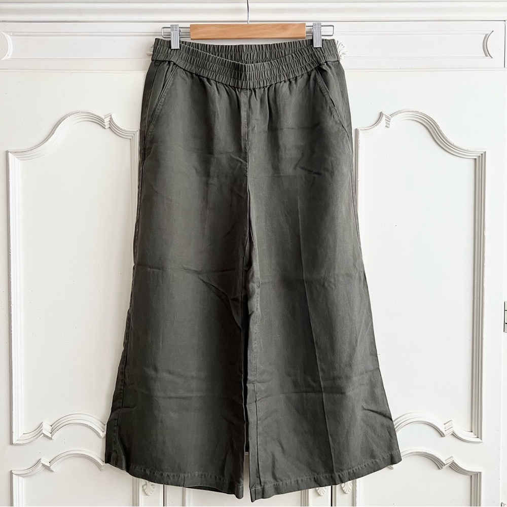Eileen Fisher Linen Flare Crop Pants